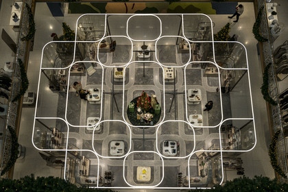 France, Paris (75), le grand magasin de La Samaritaine pendant les fêtes de Noël