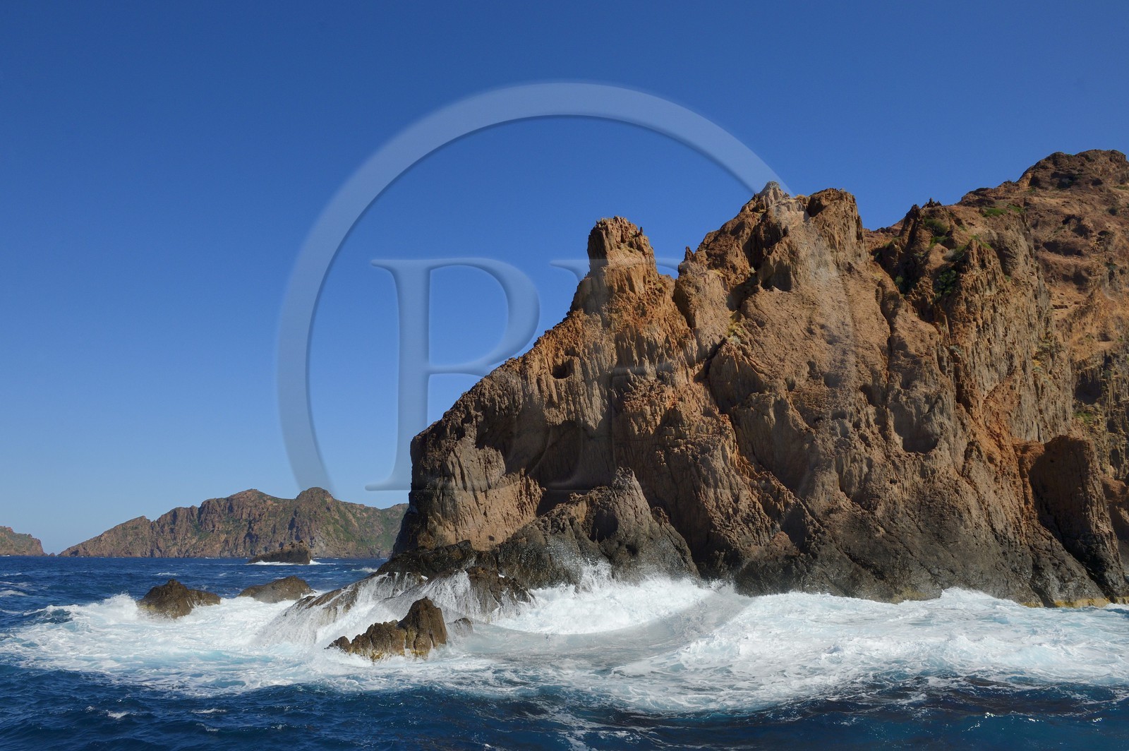 France, Corse-du-Sud (2A), Golfe de Porto, classé Patrimoine Mondial de l'UNESCO, Réserve naturelle de Scandola