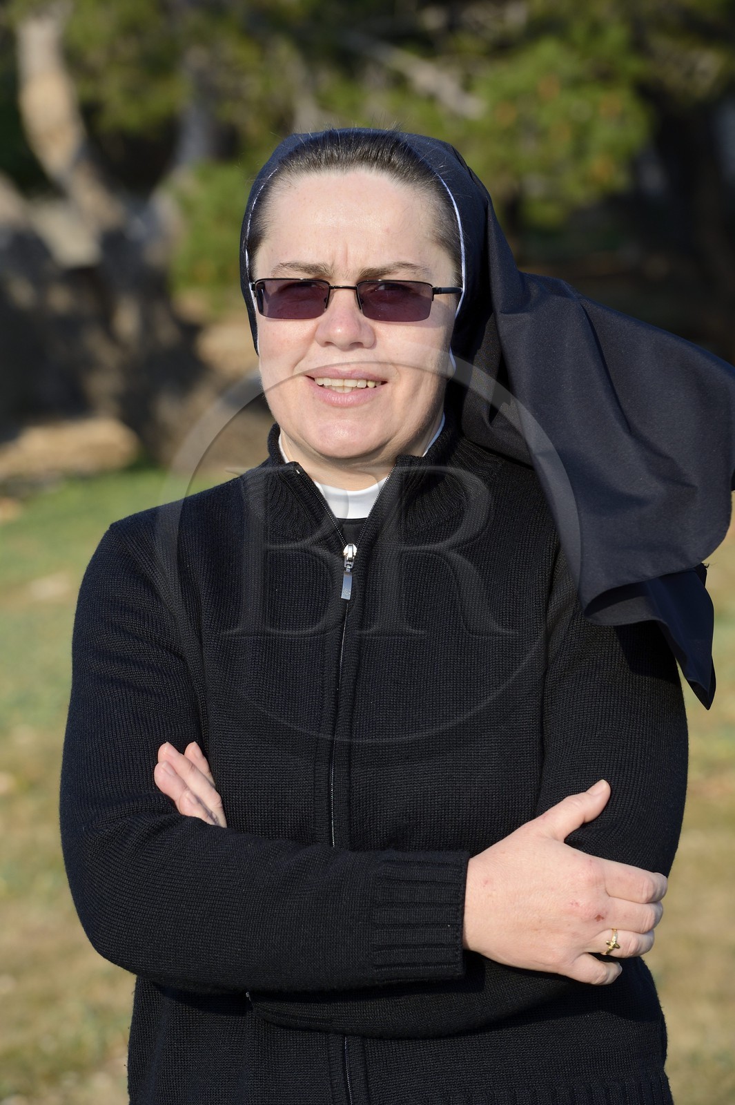 Croatie, Dalmatie, côte dalmate, Ile d’Ugljan, couvent franciscain Saint-Jérôme de la congrégation des Filles de la Miséricorde, sœur Theresija