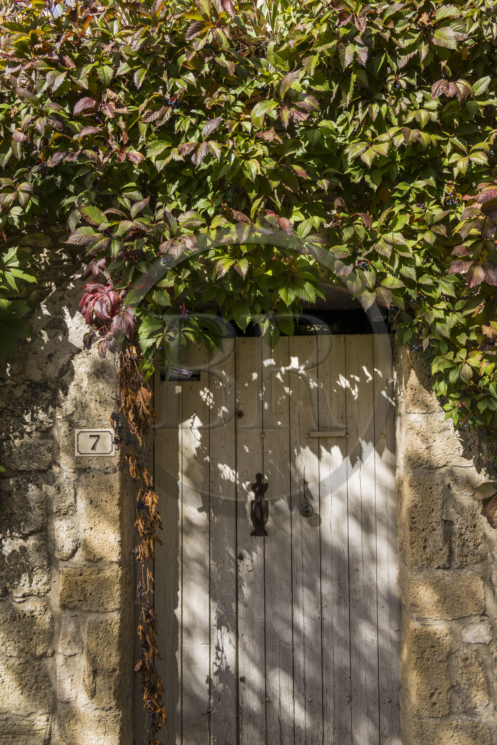 France, Gard (30), Saint-Maximin, village sur le chemin longeant le tracé de l'aqueduc romain de Nimes