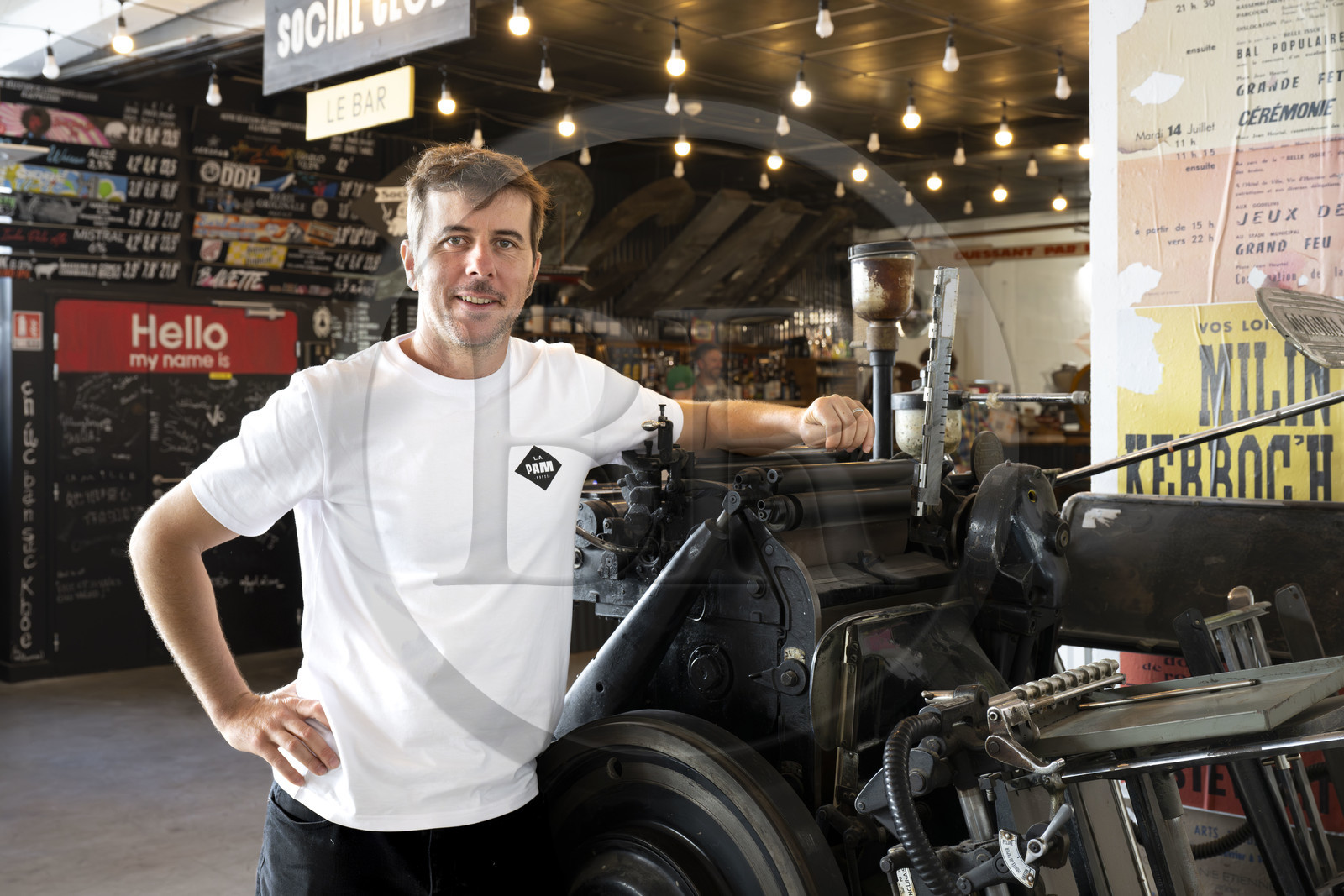 France, Finistère (29), Brest, la PAM, une ancienne imprimerie devenue tiers lieu, Antoine Horellou cofondateur de LaPam