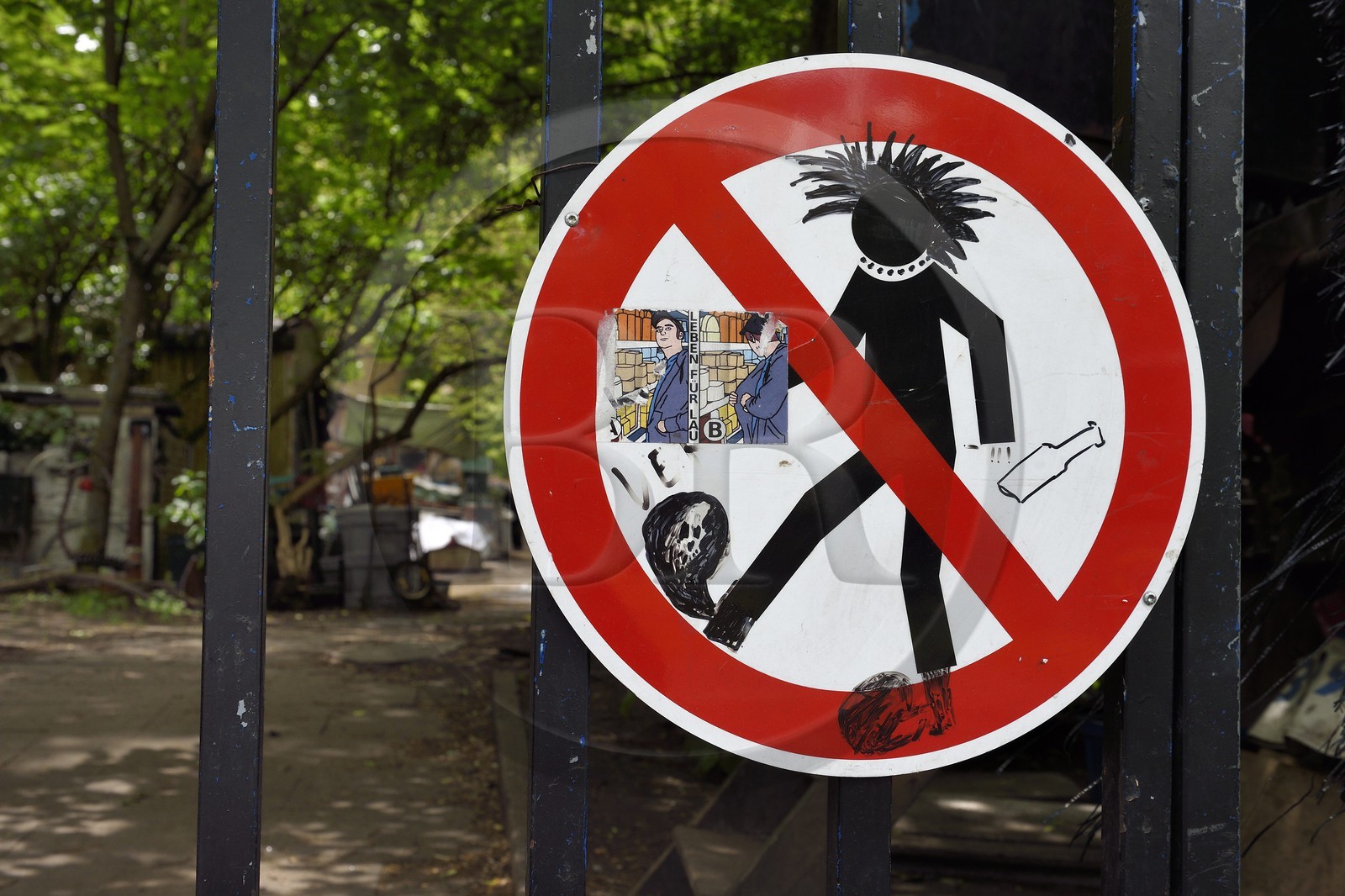 Allemagne, Berlin, quartier de Kreuzberg, squat alternatif Bethanien dans un ancien hopital