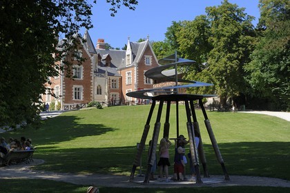 France, Indre-et-Loire (37), vallée de la Loire classée Patrimoine Mondial par l'UNESCO, Amboise, château du Clos Lucé, parc Leonardo Da Vinci (dernière demeure de Léonard de Vinci)