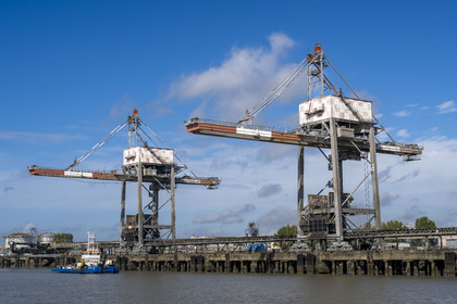France, Loire-Atlantique (44), Estuaire de la Loire, Saint-Nazaire, le terminal charbonnier du Grand port maritime de Nantes-Saint-Nazaire à Montoir-de-Bretagne