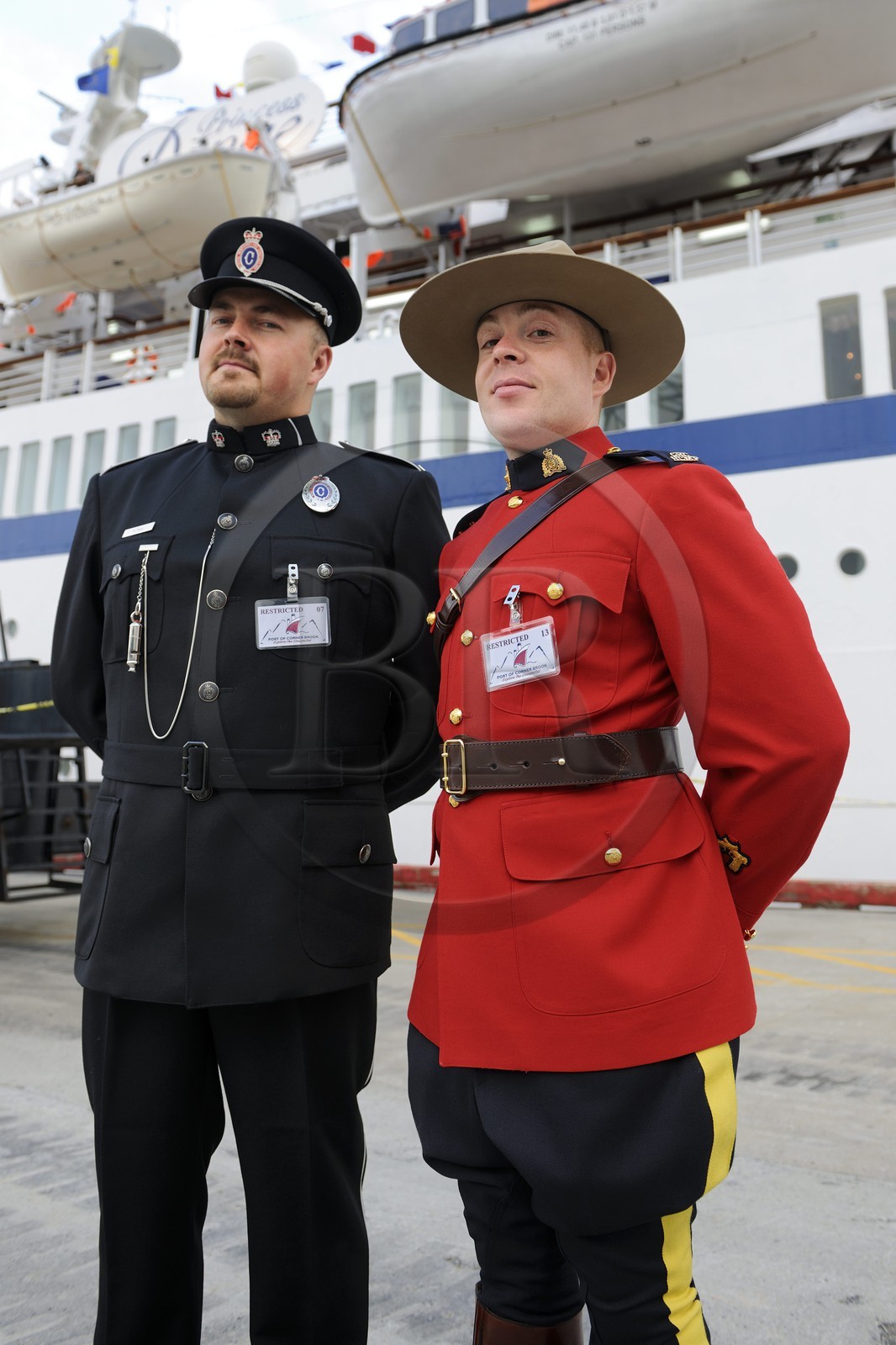 Canada, province de Terre-Neuve et Labrador, Ile de Terre-Neuve, les Mounties, police montée canadienne à Corner Brook ('Gendarmerie Royale du Canada' marque déposée, une autorisation peut-être nécessaire)