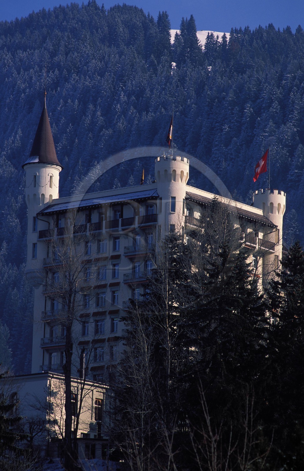 Suisse, région de Bern (Oberland Bernois), Saanenland, Gstaad, le Palace Hôtel