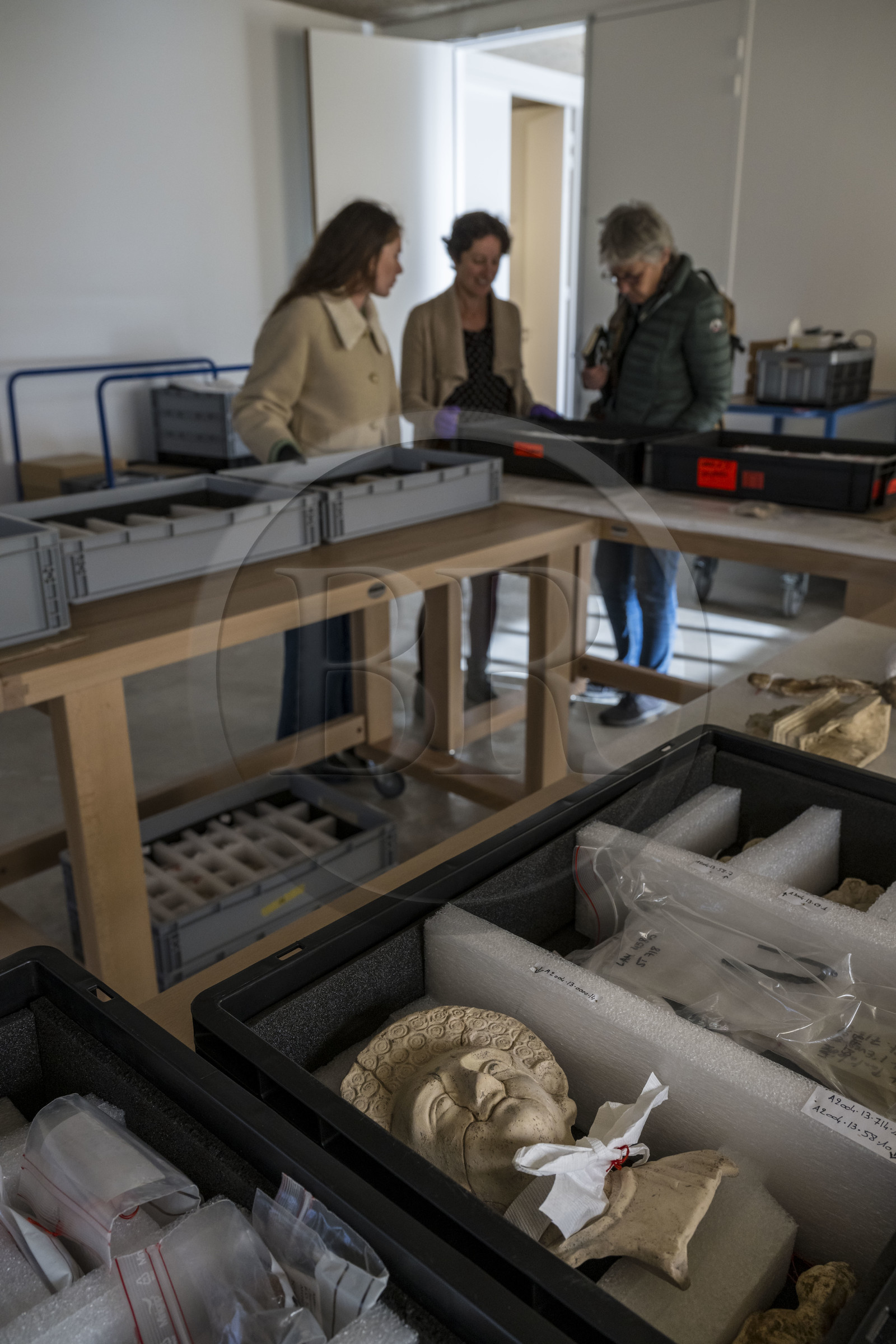 France, Saone et Loire, Autun, Rolin Museum reserves,  a Gallo-Roman terracotta figurine from a necropolis