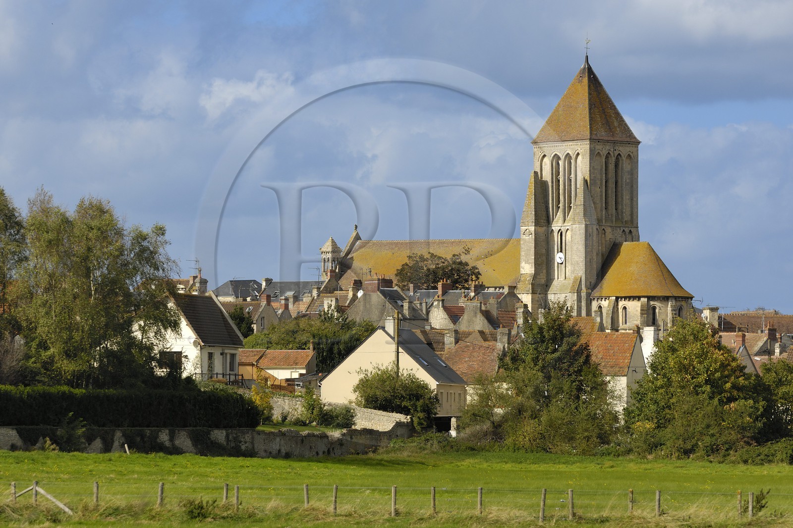 France, Calvados, Cote de Nacre, Ouistreham, Riva Bella, Saint Samson church