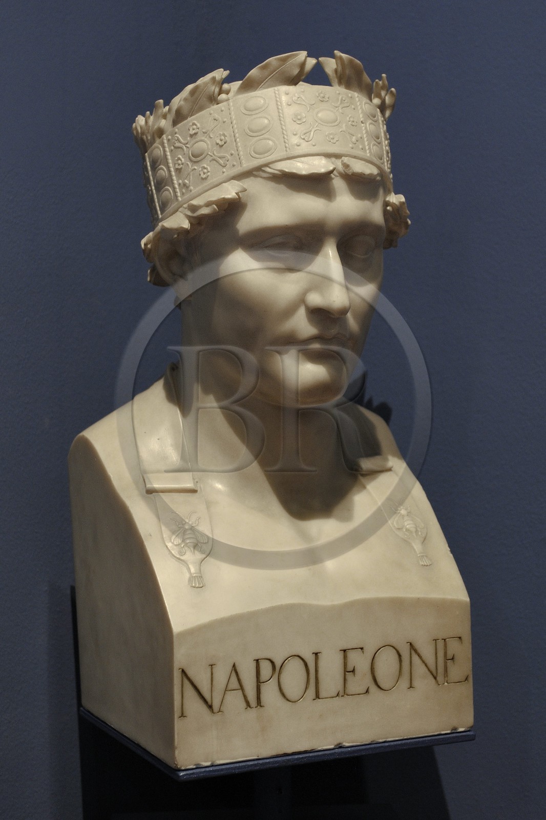 Italie, Lombardie, Milan, musée du Risorgimento (Museo del Risorgimento), buste de Napoleon Roi d'Italie portant la couronne de Fer (1809) par le sculpteur Giovanni Battista Comolli