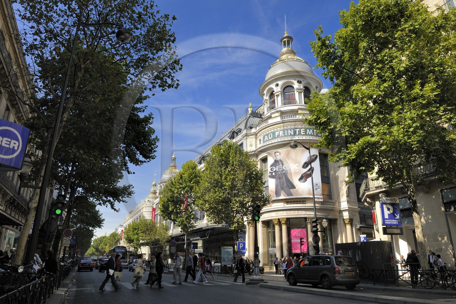 France, Paris (75), les grands magasins du Printemps boulevard Haussmann