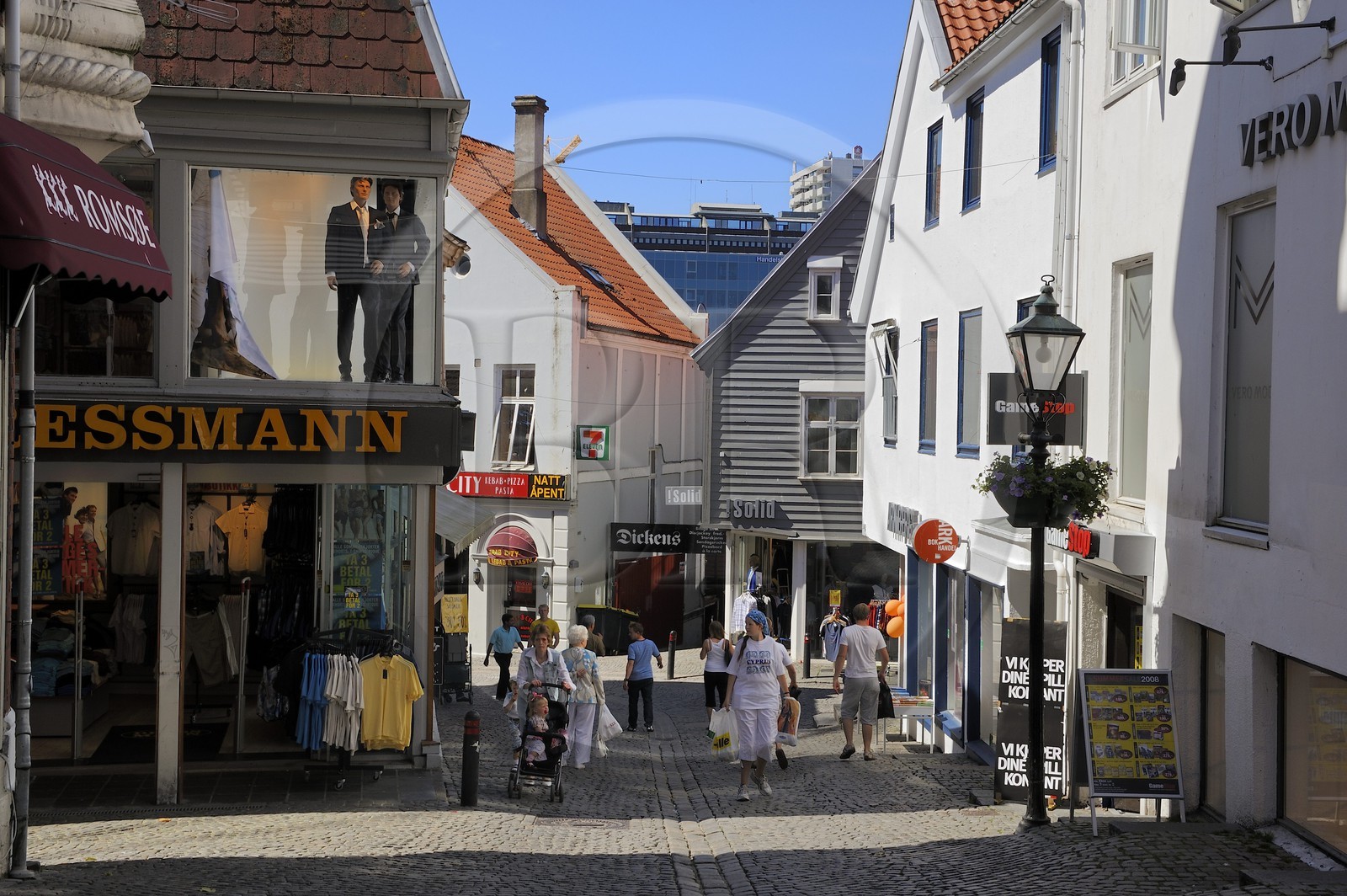 Norvège, Rogaland, Stavanger, maison en bois de la vieille ville