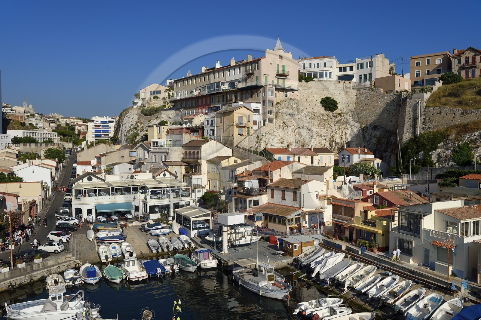 France, Bouches du Rhone, Marseille, Endoume district, Vallon des Auffes, restaurant Chez Jeannot