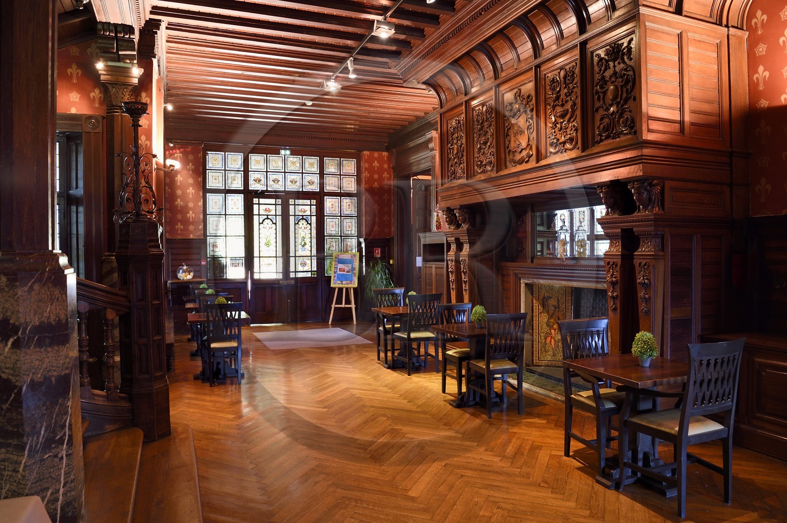 France, Pyrénées-Atlantiques (64), Pays-Basque, Biarritz, Domaine de Françon, le hall