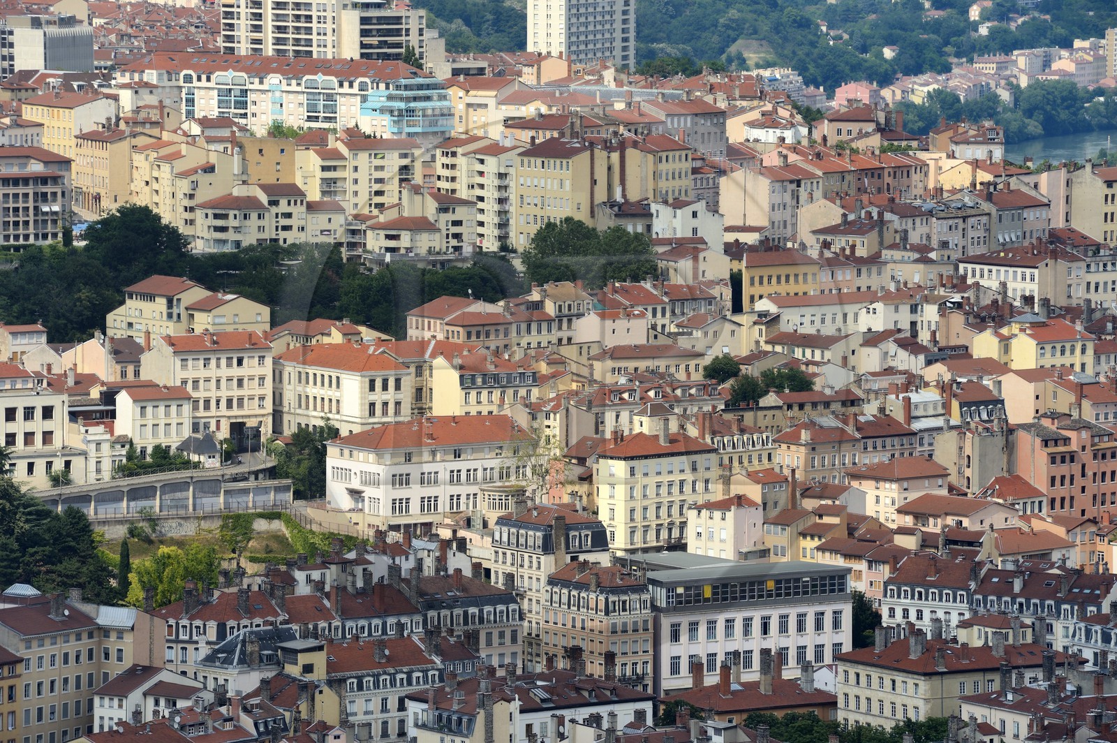 France, Rhône (69), Lyon, site historique classé Patrimoine Mondial de l'UNESCO, les pentes de la colline de la Croix-Rousse