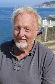 France, Pyrénées-Atlantiques (64), la côte du Pays-Basque, Guéthary, le journaliste, écrivain et réalisateur Alain Gardinier