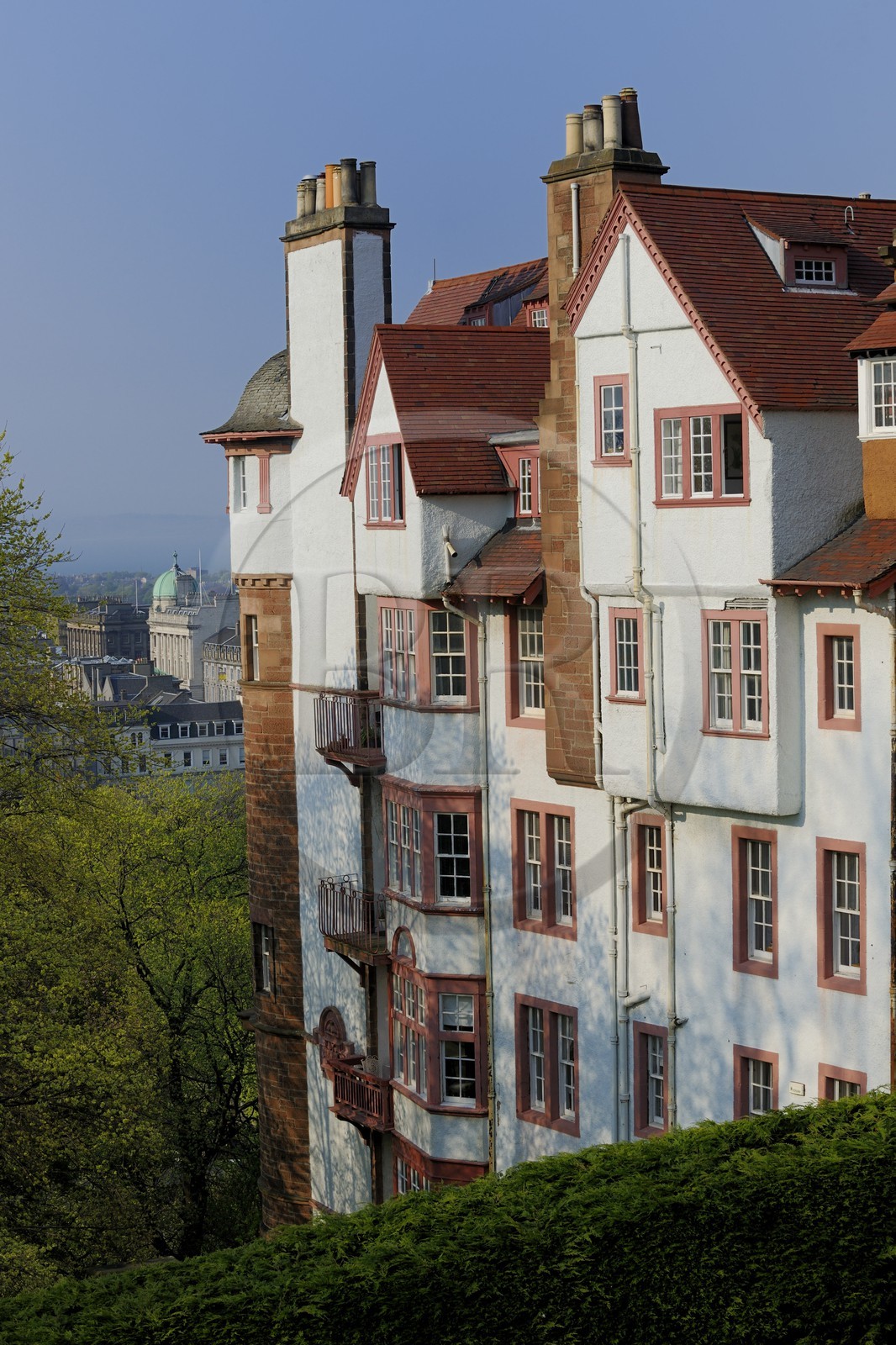 Royaume-Uni, Ecosse, Edimbourg, maison sur l'esplanade du château