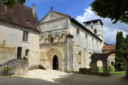 France, Dordogne, Perigord Blanc, Chancelade Romanesque abbey, the abbey church