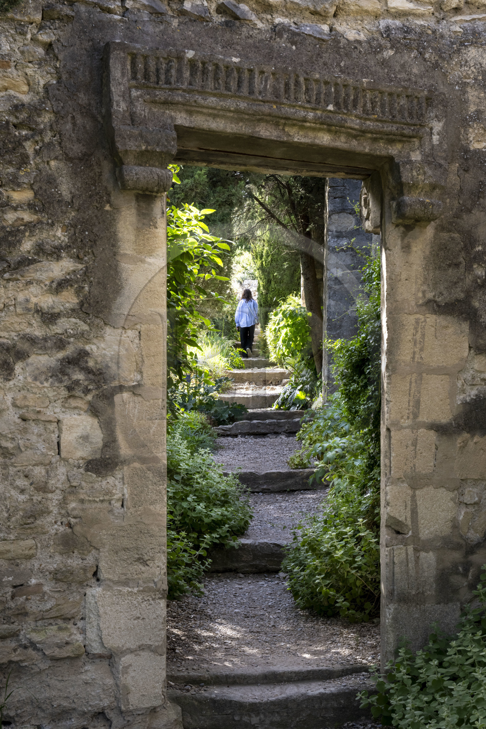 France (30), Gard, Villeneuve-lès-Avignon, les jardins de l'ancienne abbaye bénédictine de Saint André
