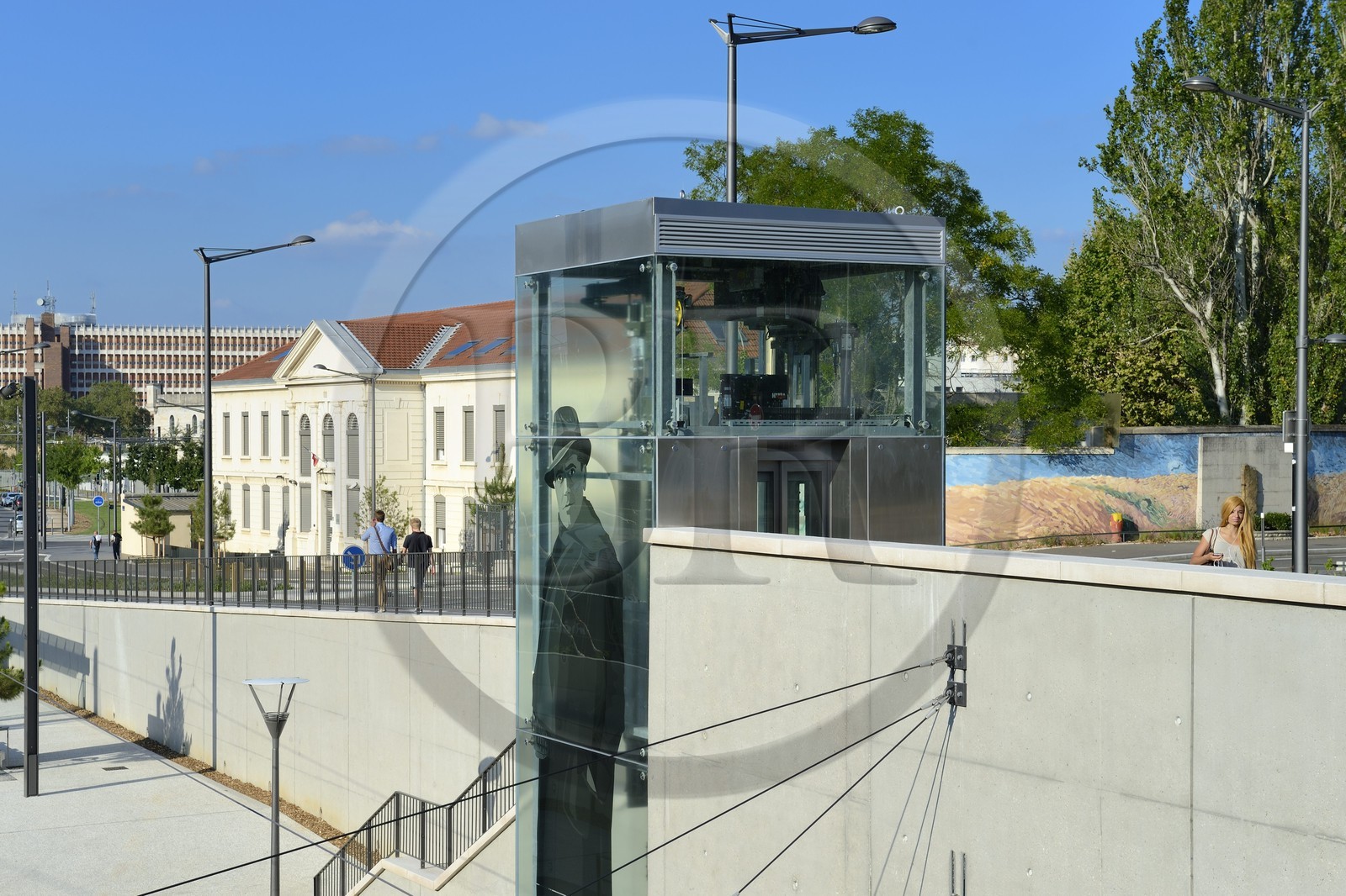 France, Rhône (69), Lyon, ancien tribunal militaire de la Prison de Montluc et portrait de Jean Moulin