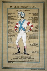 Irlande, Comté de Kildare, Tully, affiche représentant un jockey