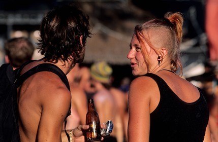 Thailand, Samui islands archipelago, Full Moon Party on Koh Pha-Ngan island, sunrise on Had Rin beach