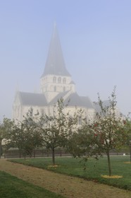 France, Seine-Maritime (76), Saint-Martin-de-Boscherville, Abbaye Saint-Georges de Boscherville du XIIe siècle et les jardins