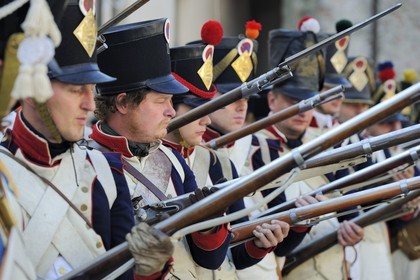 Italie, Ligurie, Sarzana, Napoleon Festival, soldats français de la Grande Armée