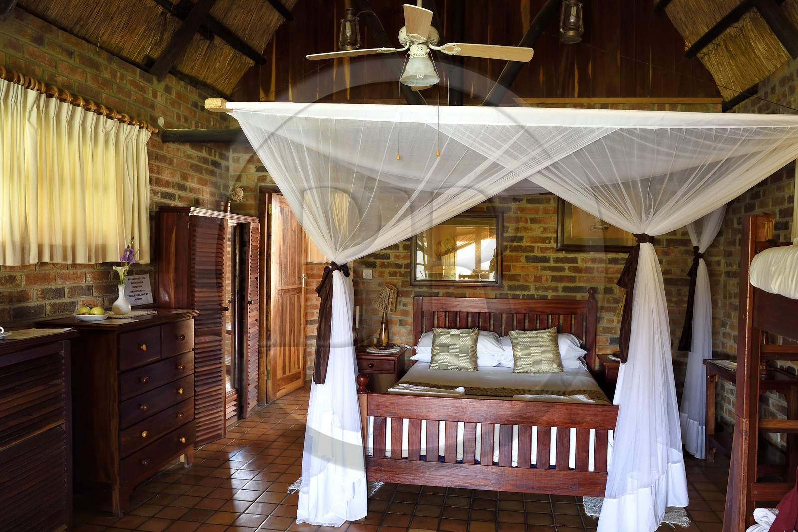 Zimbabwe, province des Midlands, Gweru, Antelope Park, bungalow