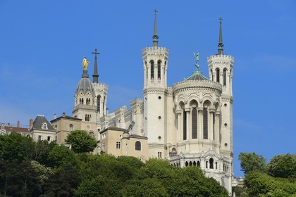 France, Rhône (69), Lyon, site historique classé Patrimoine Mondial de l'UNESCO, Basilique Notre Dame de Fourvière