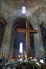 Géorgie, Mtskheta Mtianeti region, Mtskheta, monastère de Djvari (Jvari) ou monastère de la Croix, classé Patrimoine Mondial de l'UNESCO