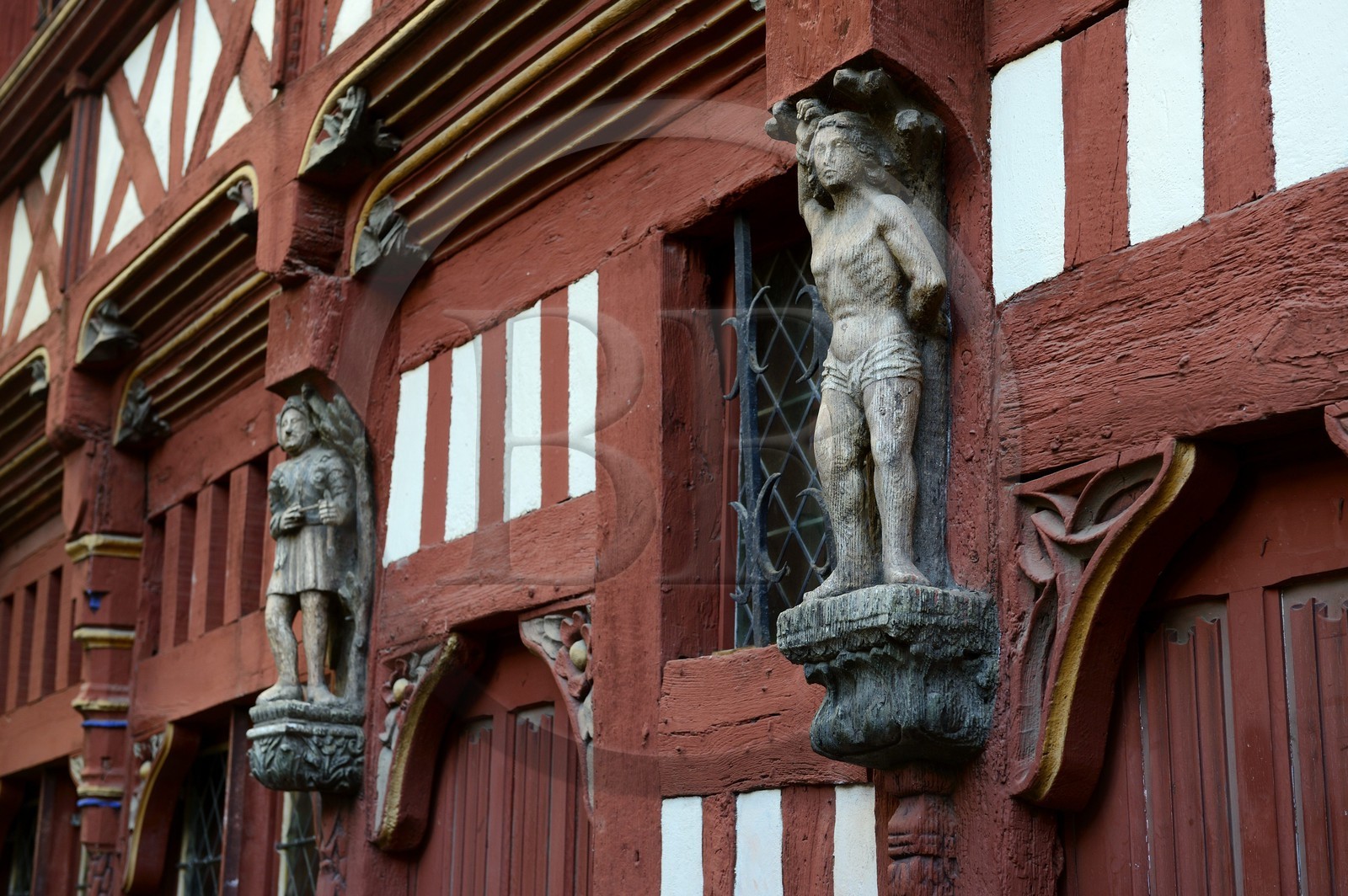 France, Ille-et-Vilaine (35), Rennes, maison à pans de bois  Ti-Koz rue Saint-Guillaume
