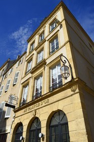 France, Moselle, Metz, place de Chambre, restaurant At the Pampre d'Or in a 17th century listed building
