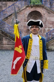 France, Vosges, Senones, capital of the former principality of Salm Salm which used to be part of France in 1793, changing of the guard