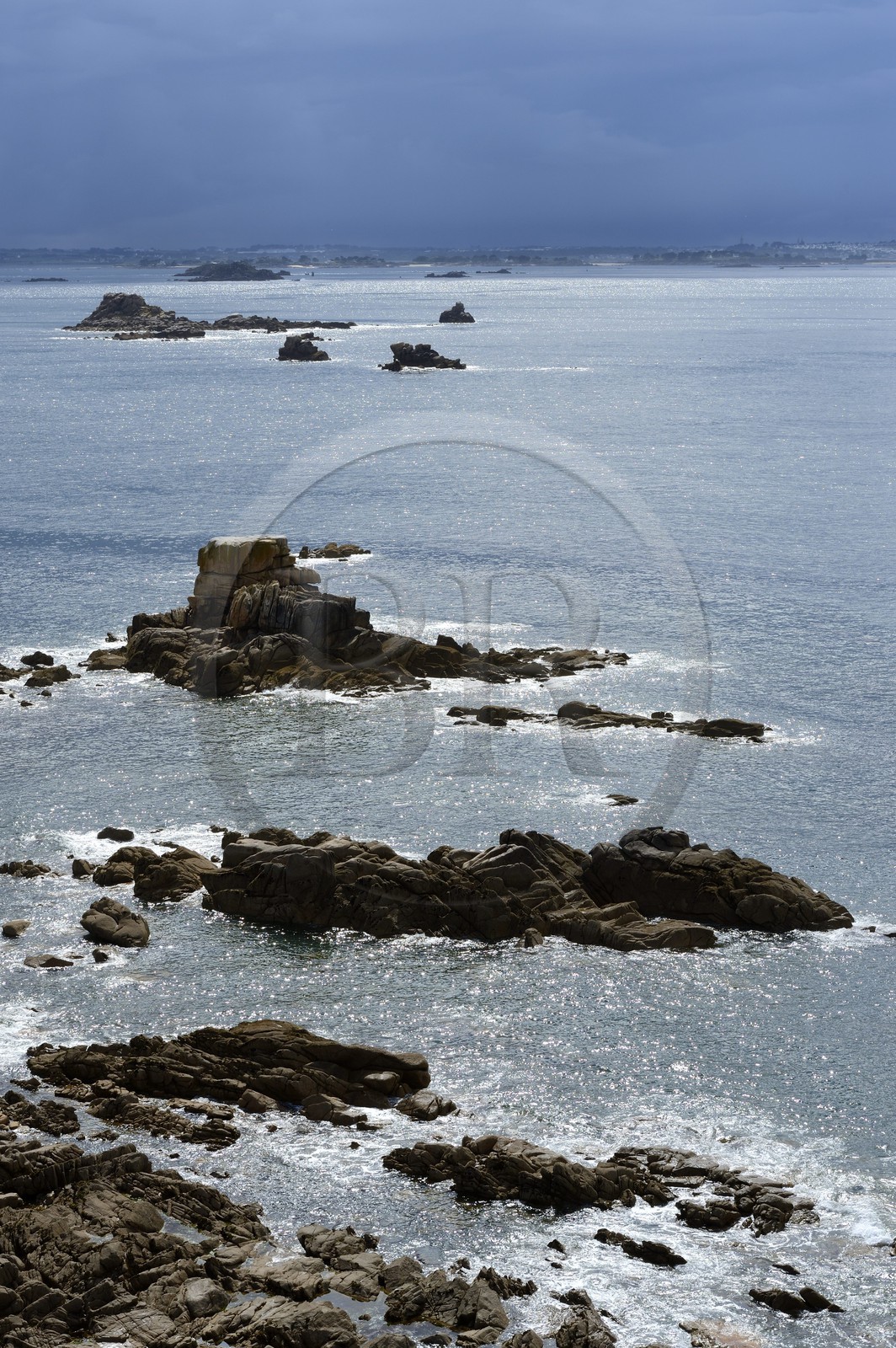 France, Finistère (29), Baie de Morlaix vue depuis la Pointe de Diben