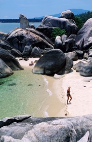 Thaïlande, Archipel îles Samui, Koh Samui, la plage de Lamai et ses merveilleux rochers