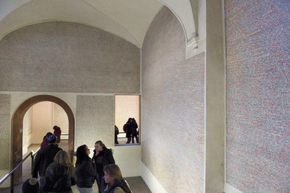 République Tchèque, Prague, centre historique classé Patrimoine Mondial de l'UNESCO, quartier juif de Josefov, Pinkas Synagogue, Mur des noms, Mémorial pour les 80000 victimes juives de l'Holocauste de Bohême et de Moravie