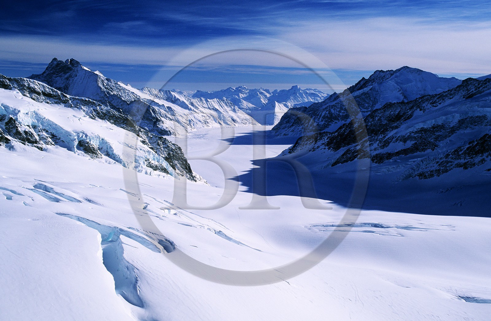 Suisse, région de Bern (Oberland Bernois), glacier de la Jungfrau