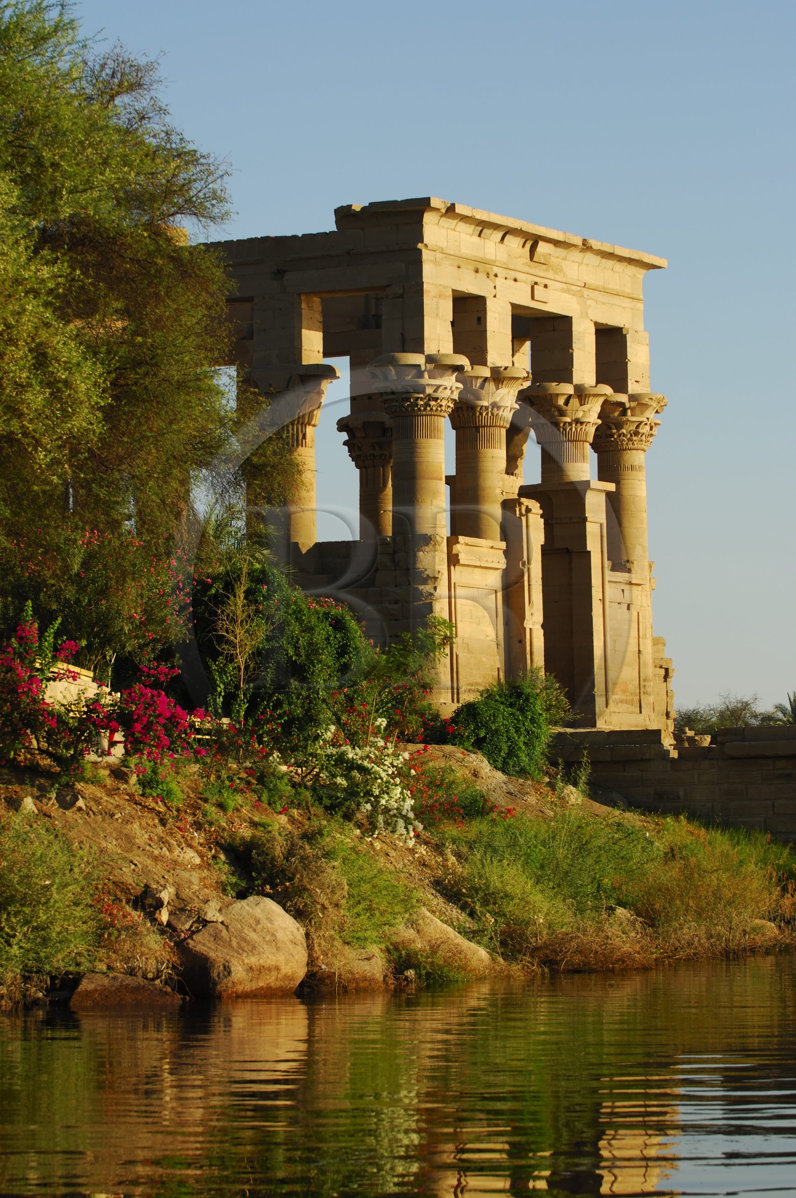 Egypte, Haute-Egypte, Nubie, vallée du Nil, Assouan, île d'Agilka, Philae classé Patrimoine Mondial de l'UNESCO, kiosque de l'empereur romain Trajan