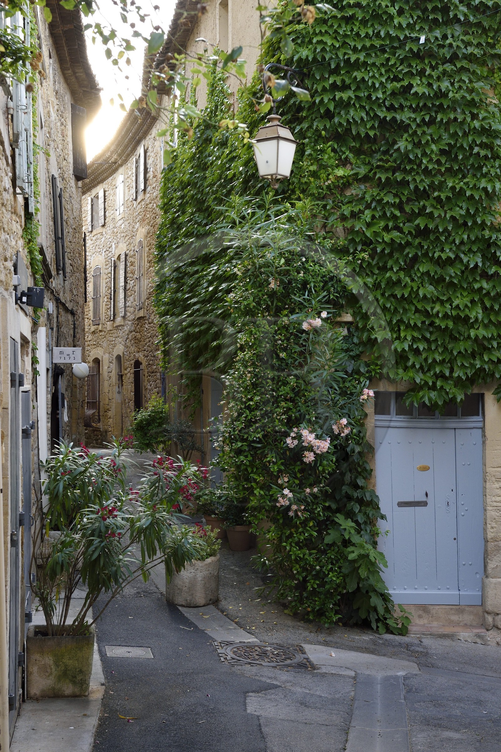 France, Vaucluse (84), Parc Naturel Regional du Luberon, Lourmarin, labellisé Les Plus Beaux Villages de France, une étroite ruelle