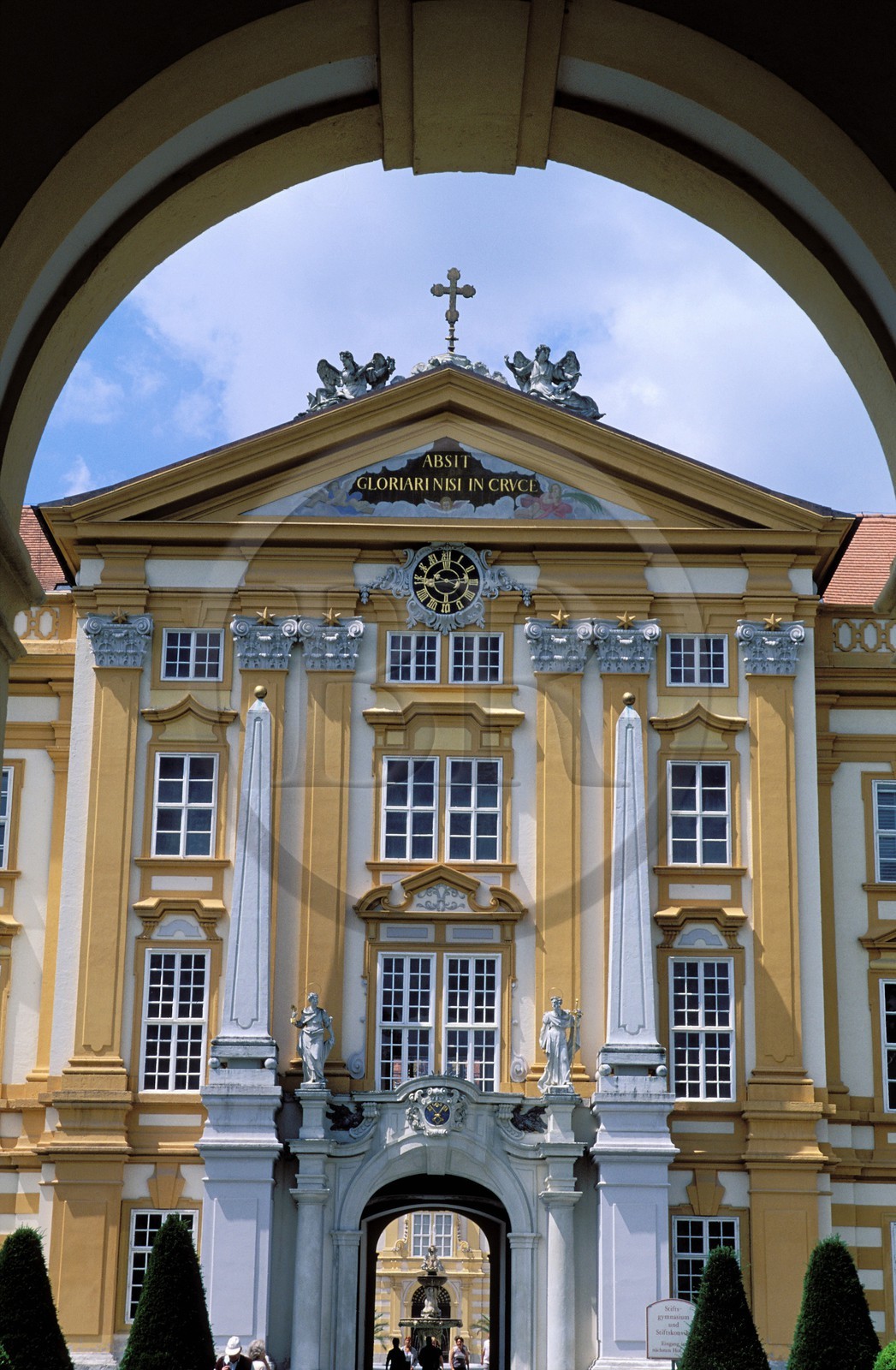 Autriche, Basse-Autriche, Abbaye de Melk (baroque) façade occidentale