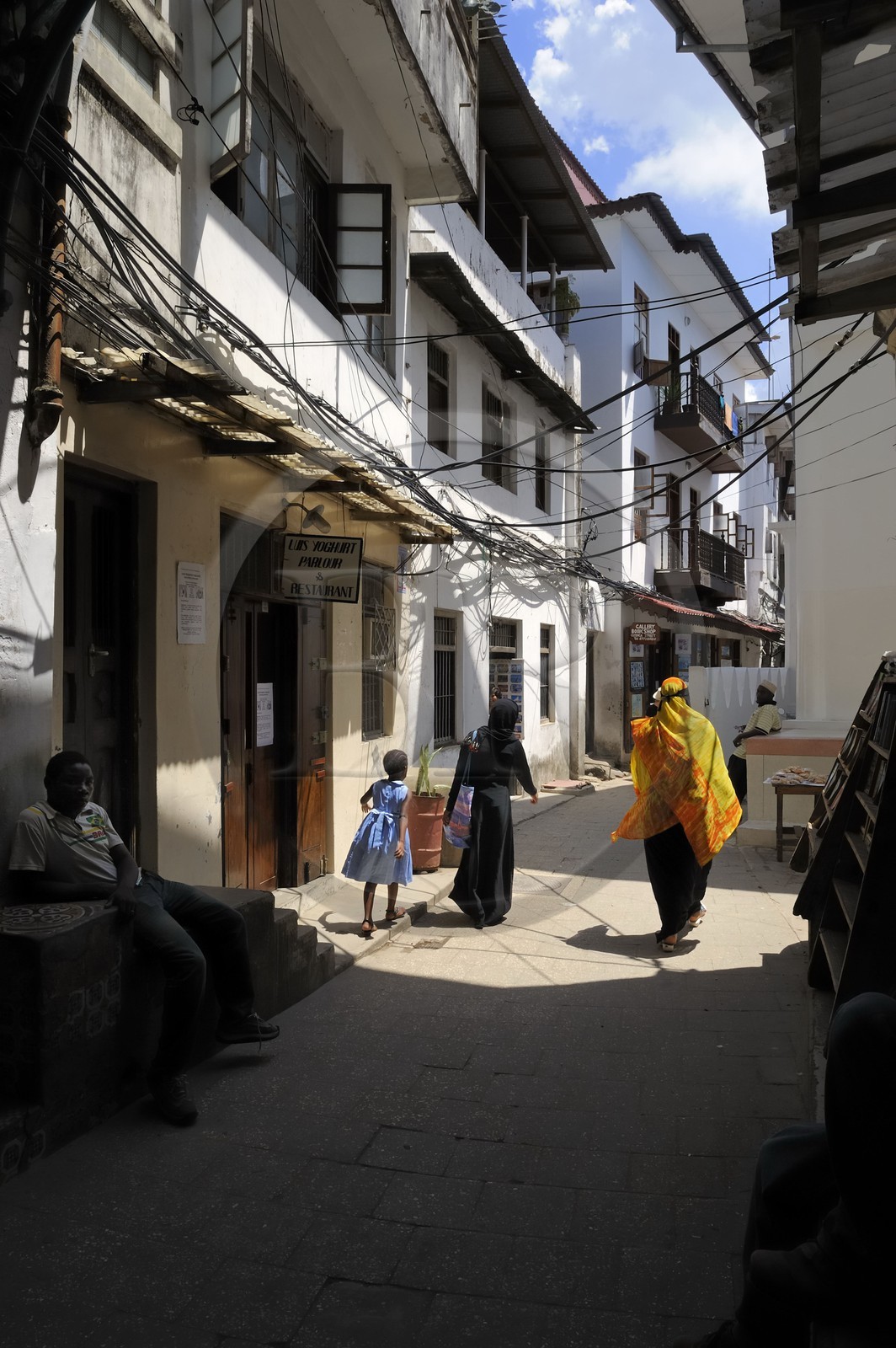 Tanzania, Zanzibar Archipelago, Unguja island (Zanzibar), Stone Town, listed as World Heritage by UNESCO, an alley in the old city in the Shangani neighborhood