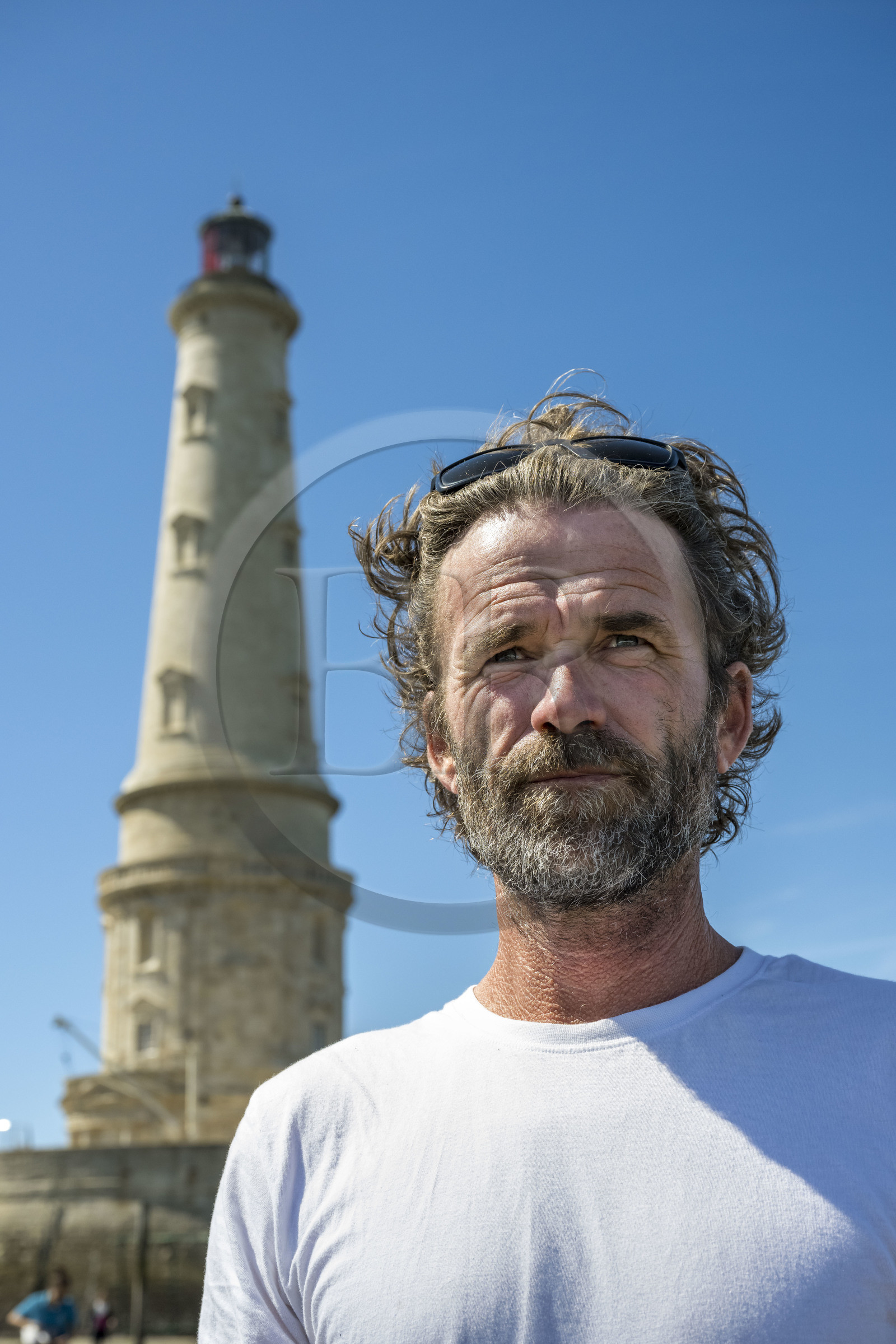 France, Gironde, Verdon sur Mer, lighthouse of Cordouan, listed as World Heritage by UNESCO, lighthouse keeper Benoit Jenouvrier
