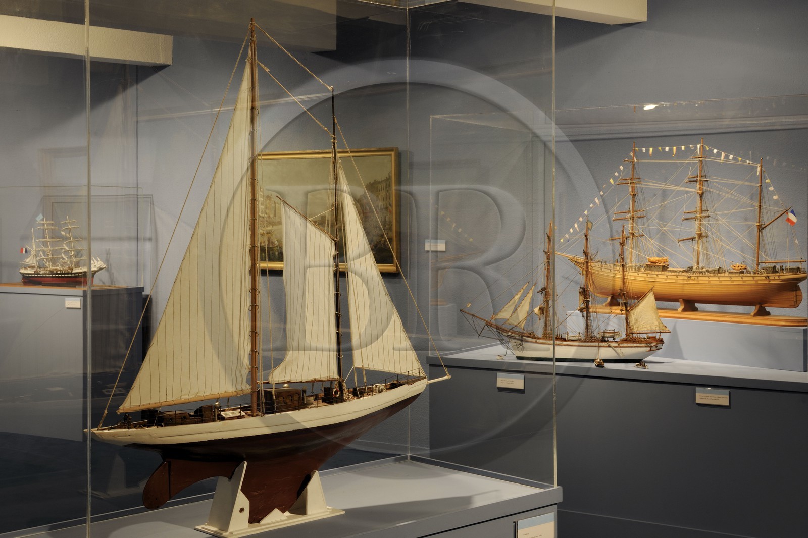 France, Herault, Sete, Paul Valéry Museum, Arts et Sète's traditions, sailboat model