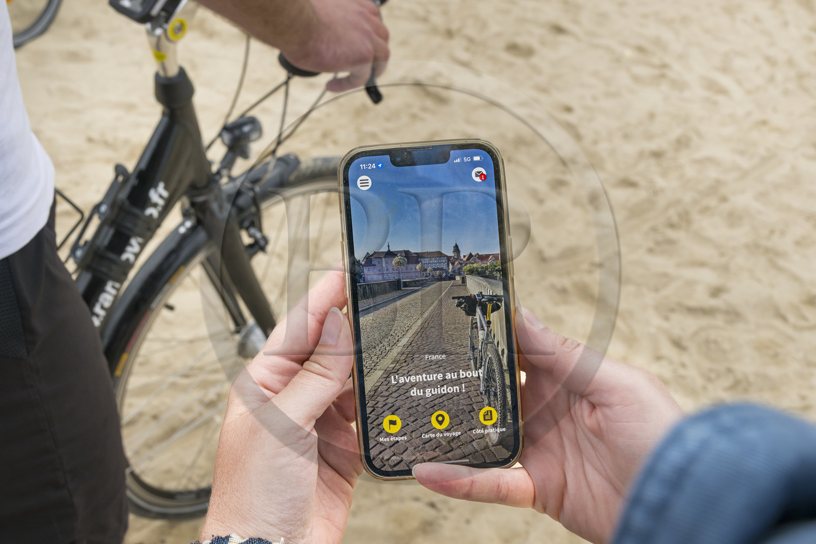 France, Vendée (85), île de Noirmoutier, utilisation du logiciel de Nomade Aventure
