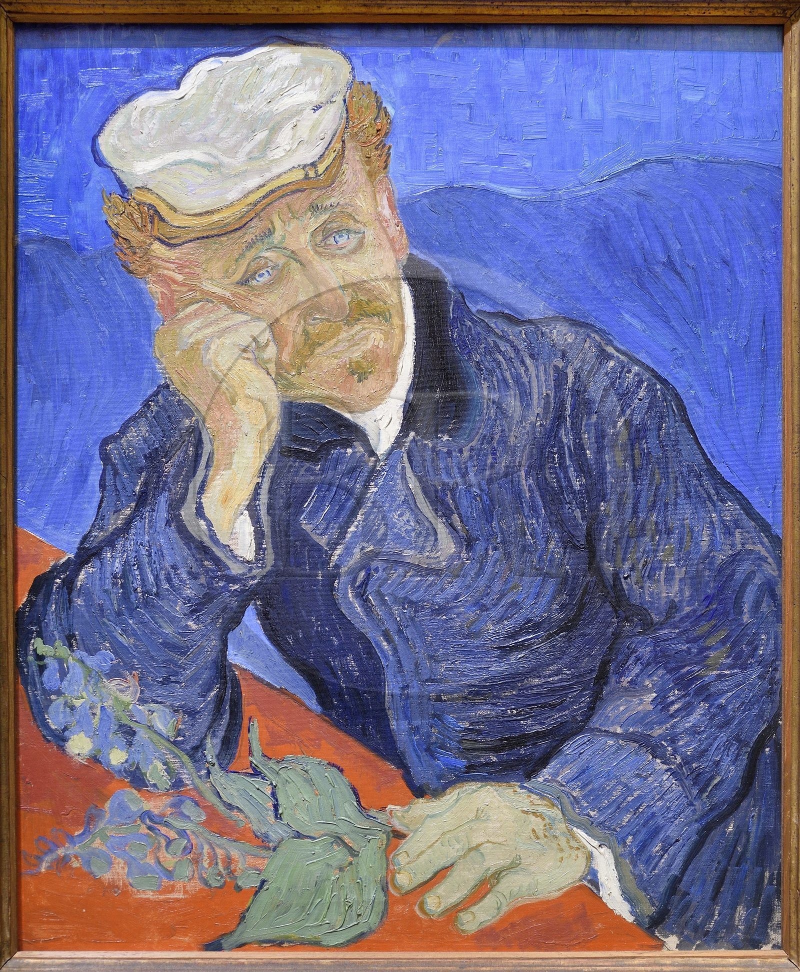 France, Paris (75), le musée d'Orsay, L'Eglise d'Auvers-sur-Oise, Le Docteur Gachet (1890) par Vincent van Gogh