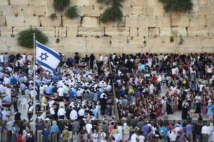 Israel, Jerusalem, holy city, the old town listed as World Heritage by UNESCO, the Western Wall part of the retaining walls of the Temple Mount built by Herod the Great