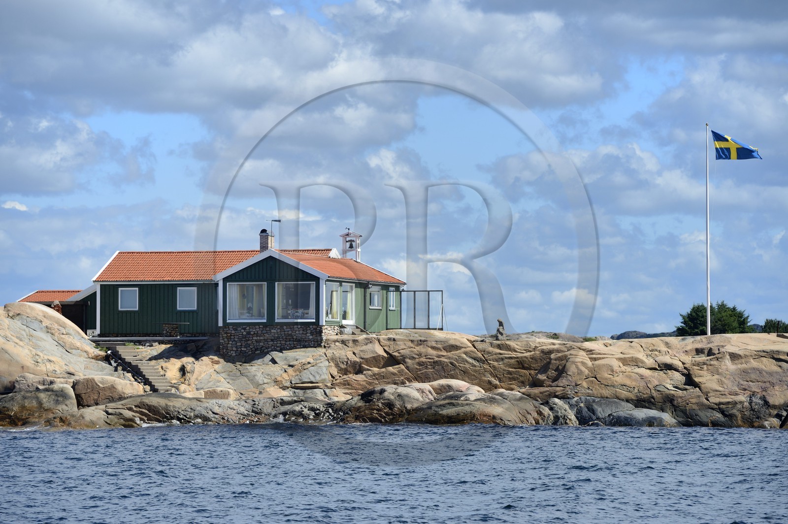 Sweden, Västra Götaland, Fjällbacka, Ingrid Bergman's house on an island off the coast
