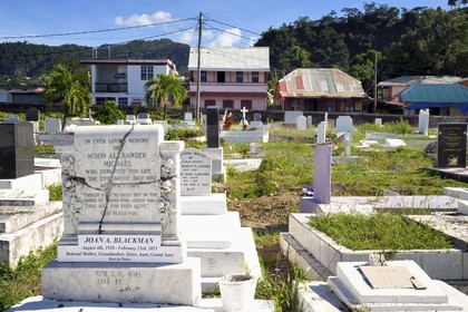 Caraïbes, Ile de la Dominique, la capitale Roseau, le cimetière