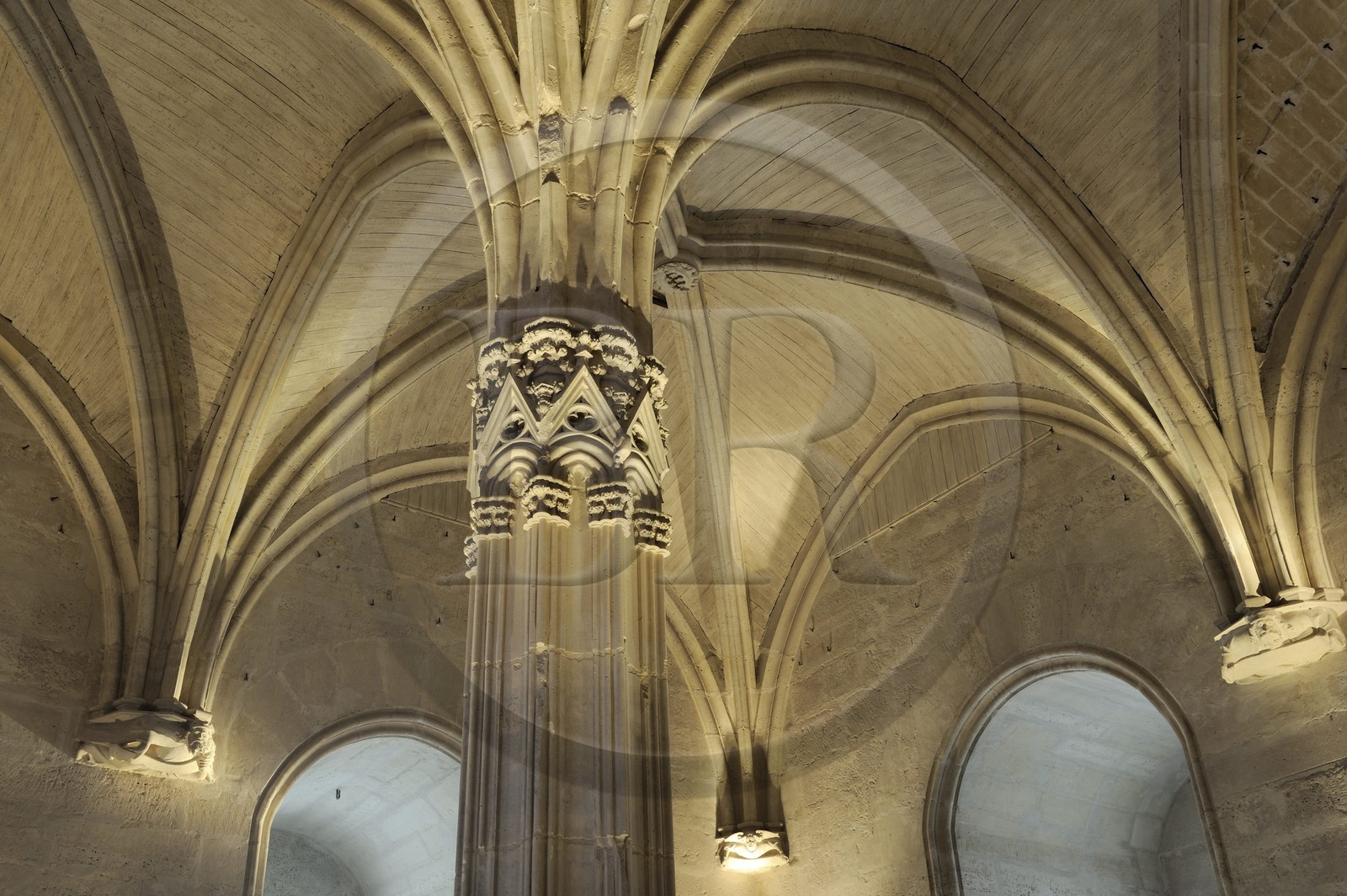 France, Val-de-Marne (94), Vincennes, le château de Vincennes, le donjon, salle du conseil au premier étage