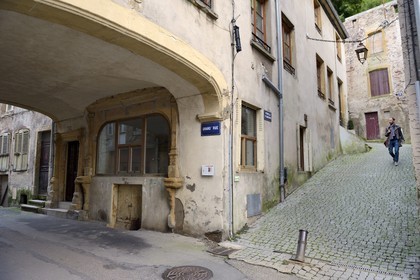 France, Moselle (57), vallée de la Moselle, Sierck-les-Bains, maison Kreuder (1581) dans la Grand'rue
